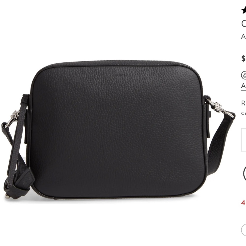 All Saints Captain Lea Leather Crossbody Bag